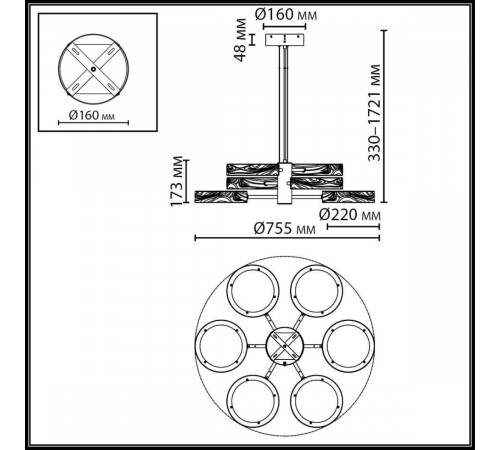 Подвесная люстра Odeon Light L-Vision Riviera 5450/99L