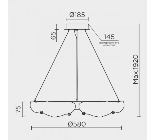 Подвесная люстра Modelux ML.9366.600 GD