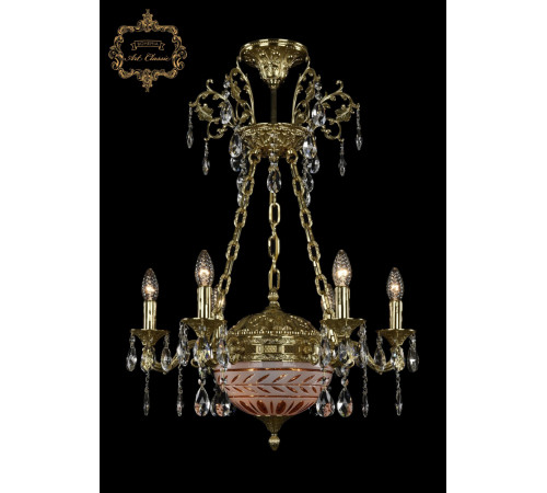 Подвесная люстра Art Classic 31.51.6.CK125SP.250SP.G.Sp.Amber.White.1D