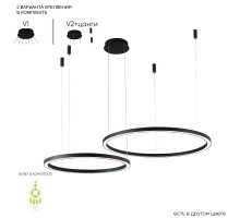 Подвесная люстра Crystal Lux FORTUNA SP123W LED BLACK