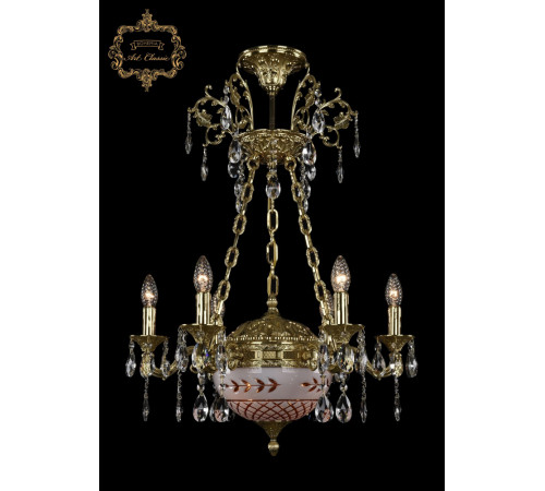 Подвесная люстра Art Classic 31.51.6.CK125SP.250SP.G.Sp.Amber.White.1B