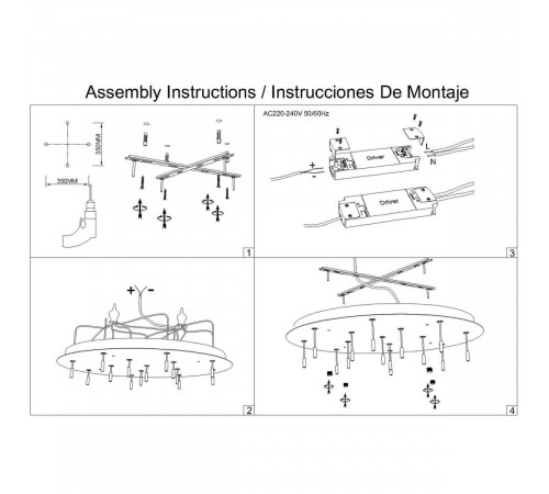 Подвесная люстра Mantra Boomerang 9372+9245 (14L)