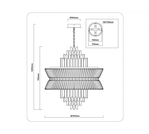 Подвесная люстра Ambrella Light High Light Crystal LH41026 Подвесная люстра Ambrella Light High Light Crystal LH41026