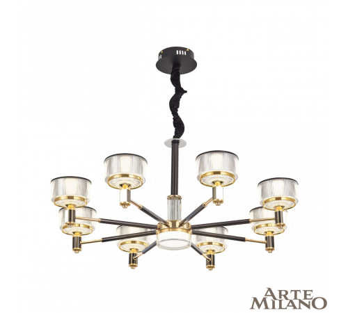 Подвесная люстра Arte Milano Neapolis 276210/8 BK/GD