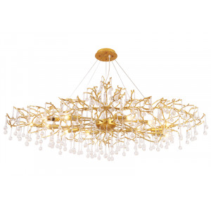 Подвесная люстра Crystal Lux REINA V2 SP12 L1500 GOLD PEARL