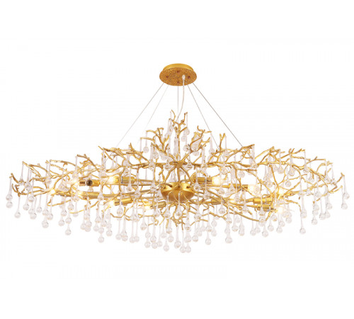 Подвесная люстра Crystal Lux REINA V2 SP12 L1500 GOLD PEARL