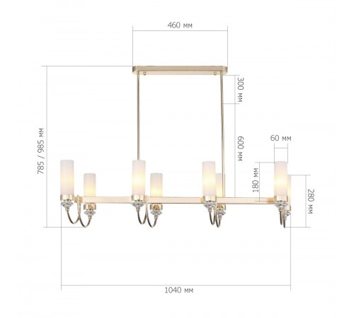 Подвесная люстра ST Luce Элегра SL1402.263.08
