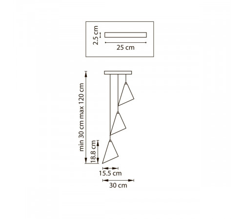 Подвесная люстра Lightstar Cone GW 757036