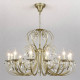 Подвесная люстра Eurosvet Alda 3305/12 латунь/прозрачный хрусталь Strotskis a072112