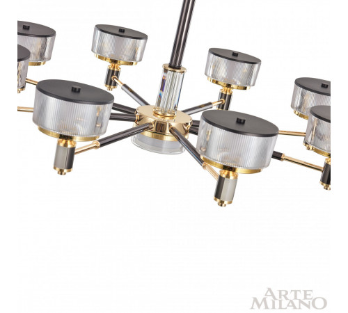 Подвесная люстра Arte Milano Neapolis 276210/8 BK/GD