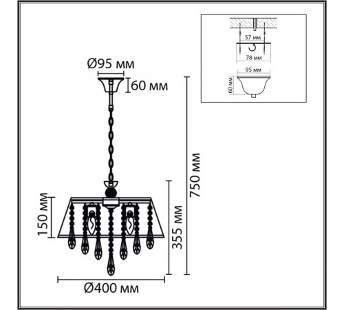 Подвесная люстра Lumion Classi Mitrim 8374/3 Подвесная люстра Lumion Classi Mitrim 8374/3