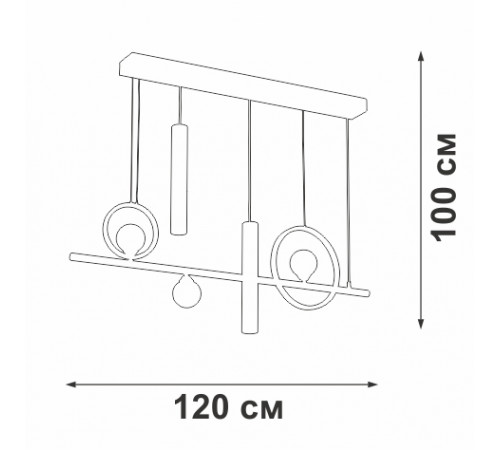 Подвесная люстра Vitaluce V3095-1/5S Подвесная люстра Vitaluce V3095-1/5S