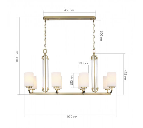 Подвесная люстра  ST Luce Опал SL1403.333.08