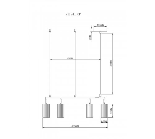 Подвесная люстра Moderli Cora V11941-6P