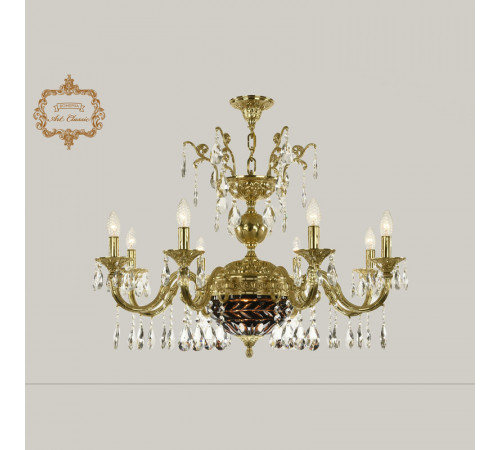 Подвесная люстра Art Classic 31.29.8.CK250SP.250GL.G.Sp.Amber.Blue.1D