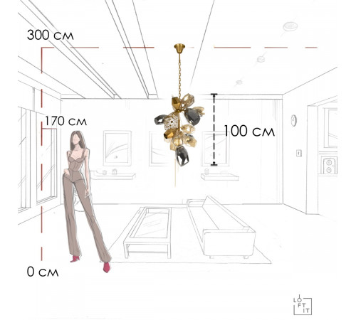 Подвесная люстра Loft IT Britannica 10401/600M Подвесная люстра Loft IT Britannica 10401/600M