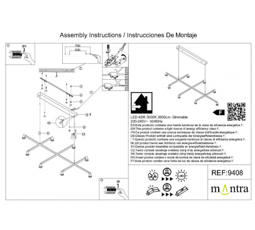 Подвесная люстра Mantra Africa 9408