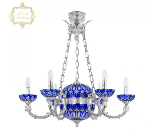 Подвесная люстра Art Classic 31.1009P.6.210.NW.P.Clear-Blue.H-1I.Y8