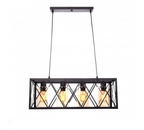 Подвесная люстра Lumina Deco Nortis LDP 11535-4 BK Подвесная люстра Lumina Deco Nortis LDP 11535-4 BK