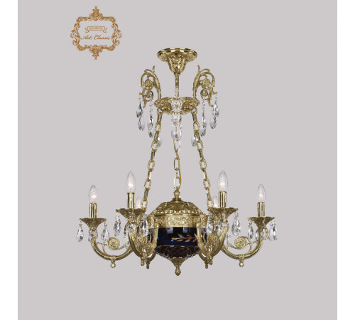 Подвесная люстра Art Classic 31.44.6.KR175SP.250IT.G.Sp.Amber.Blue.1B