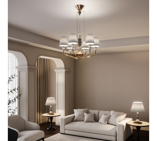 Подвесная люстра Eurosvet Olaria 101012/6 латунь Smart a071403