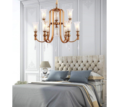 Подвесная люстра Lumina Deco Rionella LDP 8041-6+3 S.GD Подвесная люстра Lumina Deco Rionella LDP 8041-6+3 S.GD