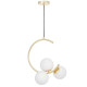 Подвесная люстра Lumina Deco Bonio LDP 7031-3 F.GD