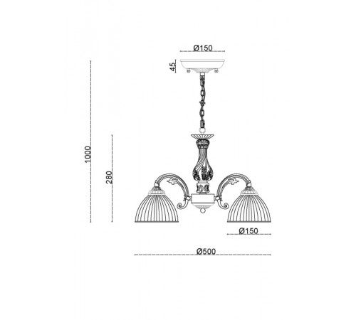 Подвесная люстра Myfar Ines MR2711-5CP