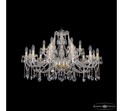 Подвесная люстра Bohemia Ivele Crystal 1413/12+6/360 G Подвесная люстра Bohemia Ivele Crystal 1413/12+6/360 G