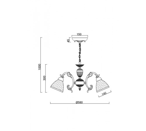 Подвесная люстра Myfar Amelie MR2761-5CP