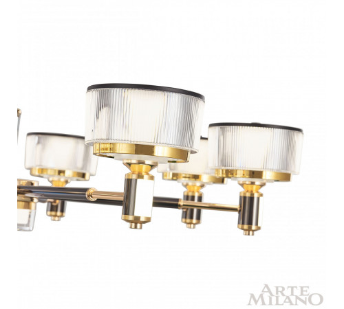 Подвесная люстра Arte Milano Neapolis 276210/8 BK/GD