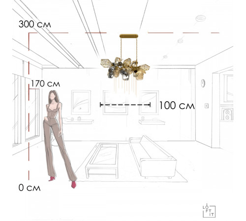 Подвесная люстра Loft IT Britannica 10401/1000L Подвесная люстра Loft IT Britannica 10401/1000L