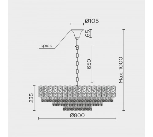 Подвесная люстра Modelux ML.7092.800 CR