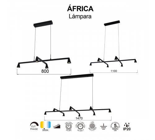 Подвесная люстра Mantra Africa 9410