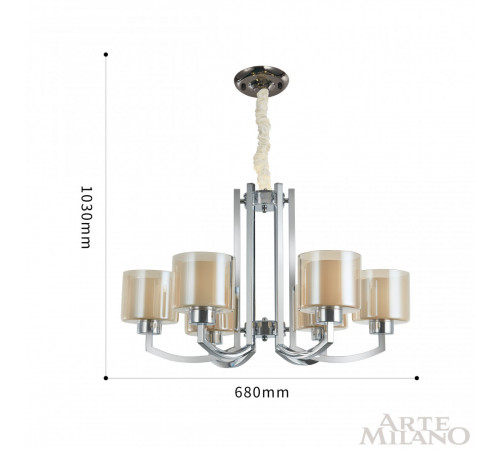 Подвесная люстра Arte Milano Neapolis 277207/6 Ni