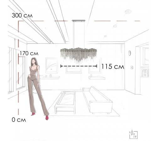 Подвесная люстра Loft IT Volver 10404/1150L SN Подвесная люстра Loft IT Volver 10404/1150L SN