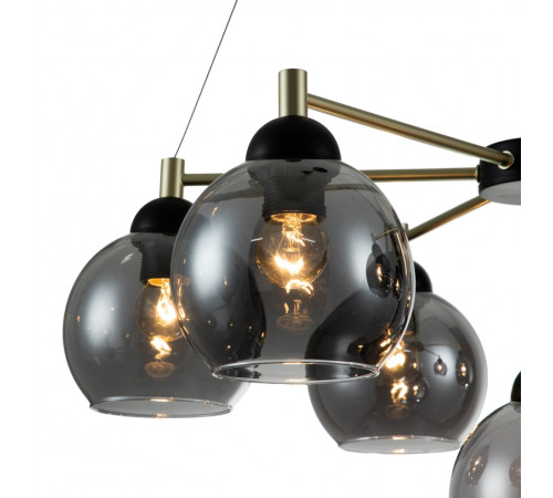 Подвесная люстра Indigo Grappoli 11029/7P Black V000216