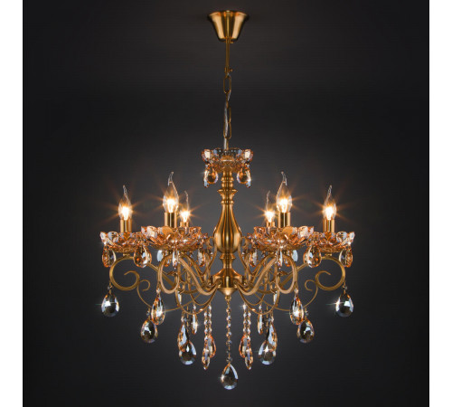 Подвесная люстра Eurosvet 10109/6 бронза/тонированный хрусталь Strotskis