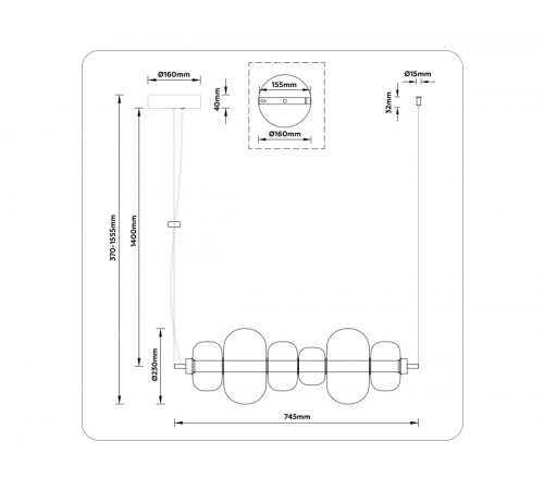 Подвесная люстра Ambrella Light High Light Modern LH11072 Подвесная люстра Ambrella Light High Light Modern LH11072