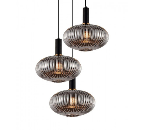 Подвесная люстра Lumina Deco Floril LDP 1216-3 GY+BK Подвесная люстра Lumina Deco Floril LDP 1216-3 GY+BK