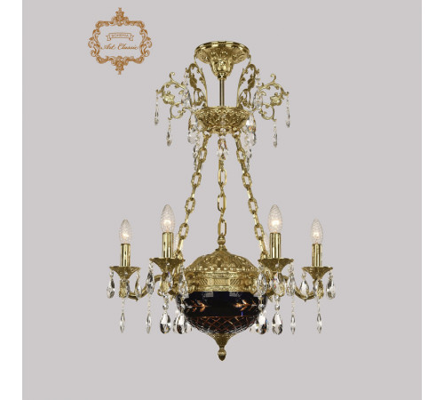 Подвесная люстра Art Classic 31.51.6.CK125SP.250SP.G.Sp.Amber.Blue.1B