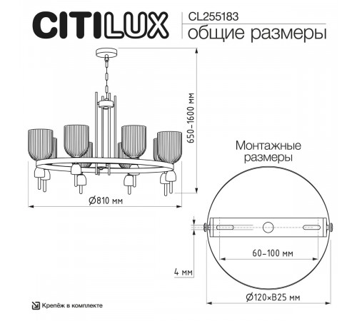 Подвесная люстра Citilux Carson CL255183