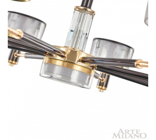 Подвесная люстра Arte Milano Neapolis 276210/8 BK/GD