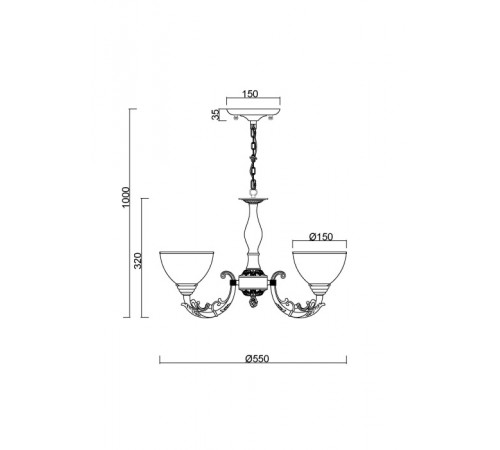 Подвесная люстра Myfar Anais MR2741-5CP