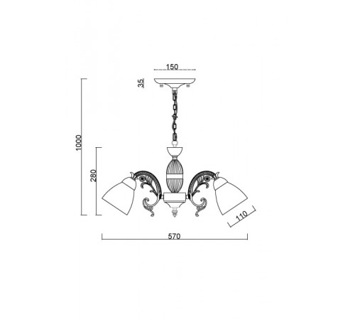 Подвесная люстра Myfar Maryse MR2721-5CP