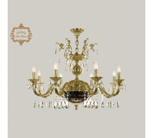 Подвесная люстра Art Classic 31.29.8.CK250SP.250GL.G.Sp.Amber.Blue.1B