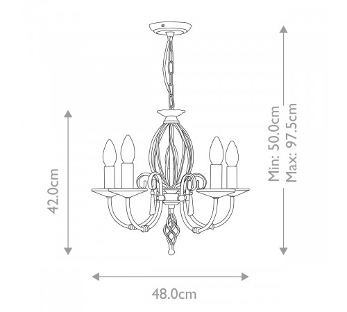 Подвесная люстра Elstead Lighting AG5-AGED-BRASS