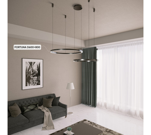 Подвесная люстра Crystal Lux FORTUNA SP123W LED BLACK Подвесная люстра Crystal Lux FORTUNA SP123W LED BLACK
