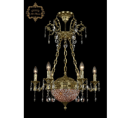 Подвесная люстра Art Classic 31.51.6.CK125SP.250SP.G.Sp.Amber.White.1A