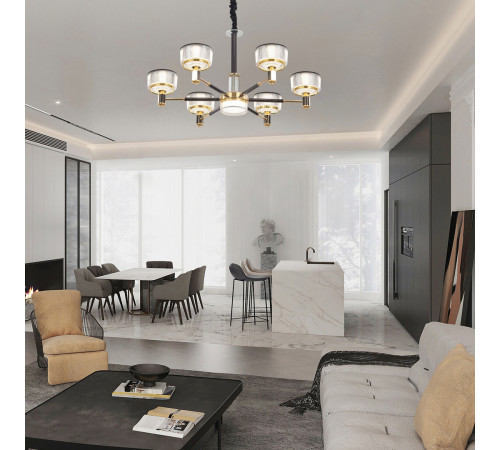 Подвесная люстра Arte Milano Neapolis 276210/6 BK/GD